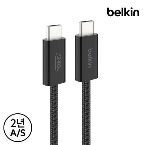 벨킨 240W USB-C 브레이디드 케이블 1.5m 2팩 CAB019qc 상세 이미지 3